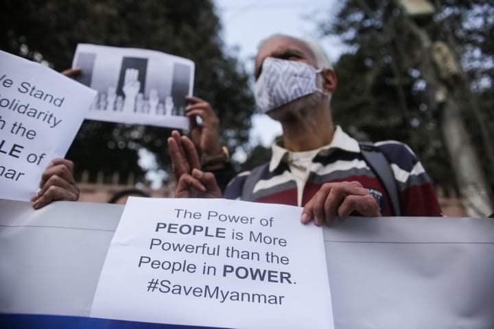Nepalis show solidarity with Burma protesters