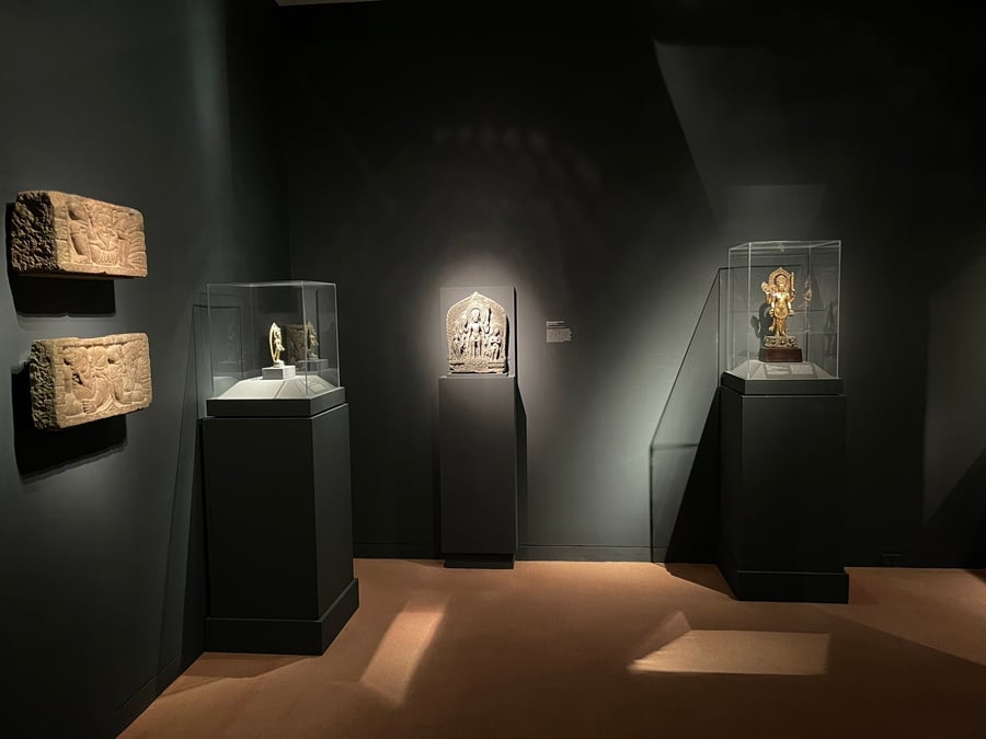 Shreedhar Vishnu stolen from Bungamati (pictured centre) in the Metropolitan Museum of Art before it was removed from display. Photo: ERIN THOMPSON.