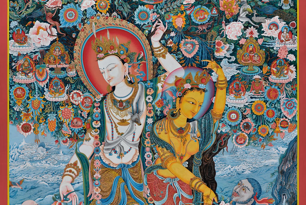 Detail of Lok Chitrakar's 'Chintamani Lokeshwor'