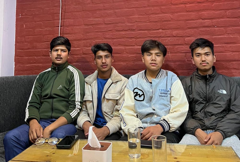 From left to right: Nirajan, Rajan, Niraj and Bisan.