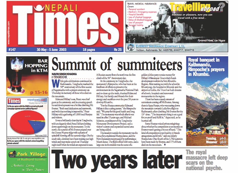 Nepali Times Issue #147 30 May – 5 June 2003
