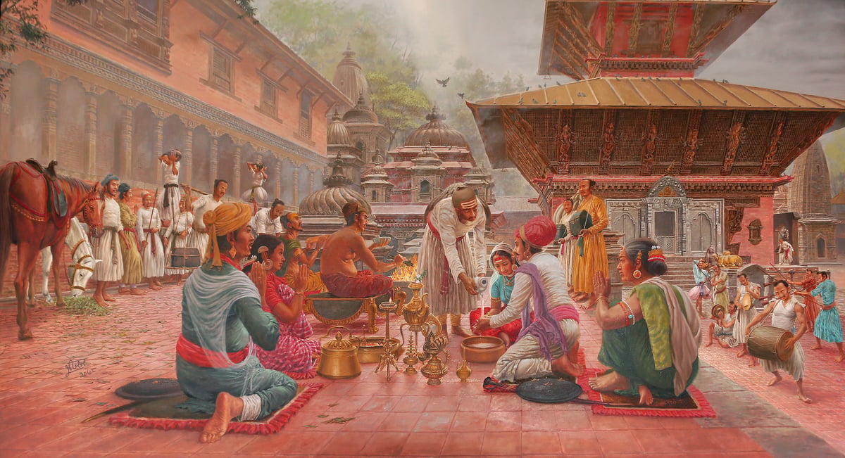 Artist: Shreejan Rajbhandari. From the private collection of the Museum of Nepali Arts.