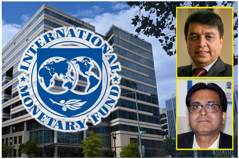 FNCCI president Chandra Prasad Dhakal (top) and CNI president Rajesh Kumar Agarwal have vocally condemed IMF 'interfering' with Nepal's internal economic policy.