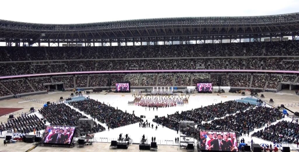 Future Action Festival convened at Tokyo’s National Stadium on March 24, drawing approximately 66,000 attendees. Photo: Yukie Asagiri/INPS Japan.