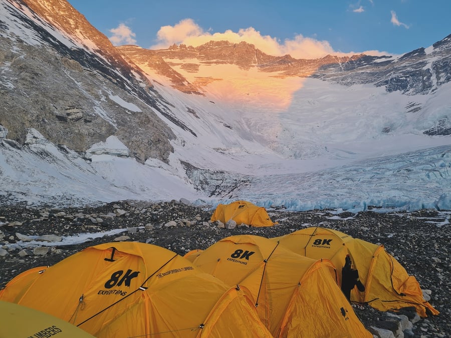 Camp 2 below the Lhotse face. Photos: LAKPA SHERPA/8K EXPEDITIONS