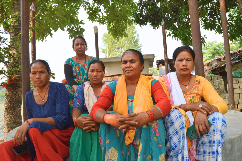 Pradeshani Chaudhary and other members of the Bijayasal Community Homestay in Bani, Kanchanpur. Photos: URMILA GAMWA THARU