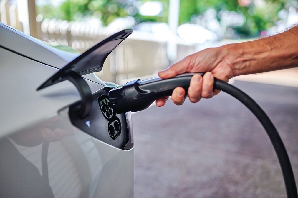ELECTRIC VEHICLES: EVs convert up to 85% of their energy into locomotion, compared to 20% in internal combustion engines, in which much of the energy heats the engine that needs to be water-cooled. Photo: ERGON ENERGY NETWORK