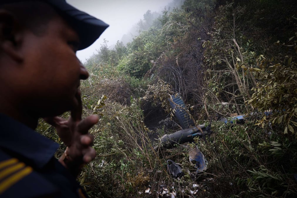 Five people, four Chinese nationals and a Nepali pilot were killed in an Air Dynasty H125 helicopter accident on Wednesday. Photo: GOPEN RAI