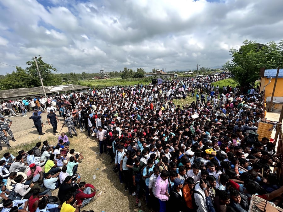 The high demand for fee-free migration in Tarai during a pre-interview camp.