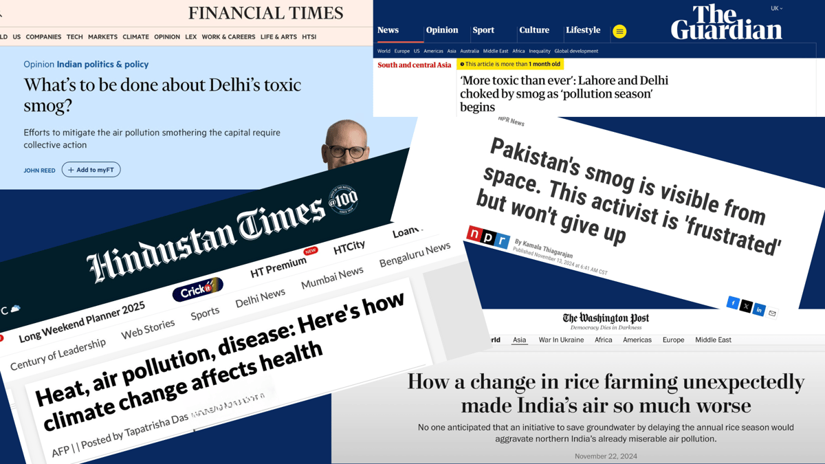 Bad air quality makes headline news .Collage by Regina Johnson.