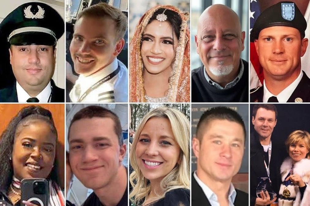 Some of the victims of the Washington, D.C. mid-air collision on 29 January 2025. Photos: YAHOO NEWS