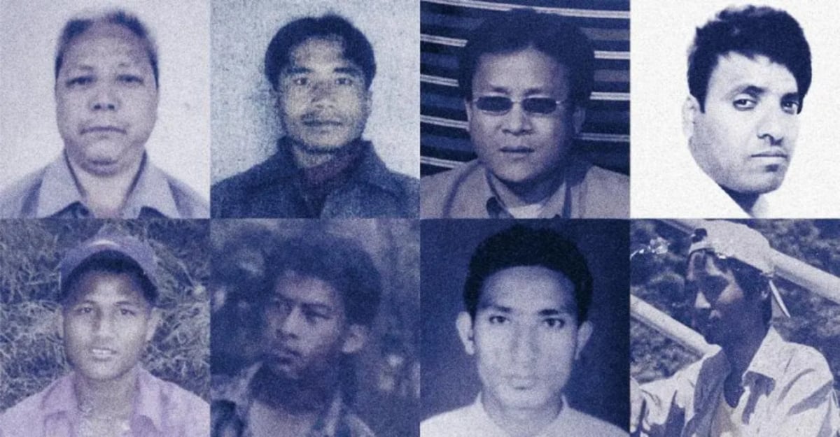 Top row: Lok Bahadur Ghaley; Rinzin Wangdi; Chandra Raj Rai; Kumar Gautam. Bottom row: San Man Gurung; Birkha Bdr Chhetri; Omnath Adhikari; Chaturman Tamang. Photos: HUMAN RIGHTS WATCH