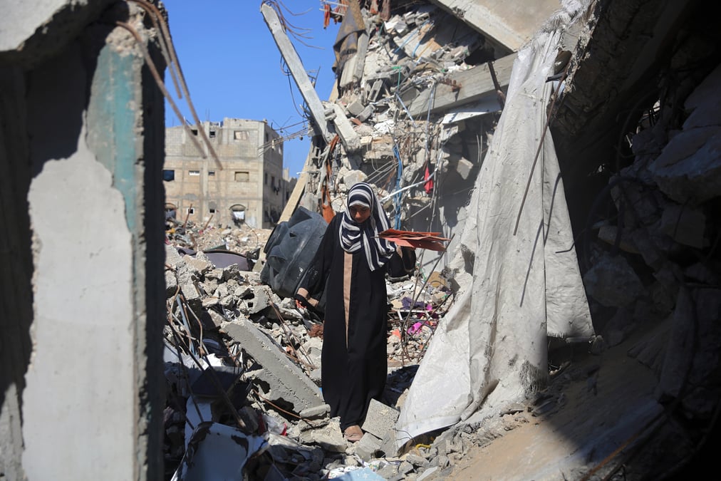 A brutal military onslaught by Israel since October 2023 has destroyed hospitals, homes, food, water, and sanitation in the Palestinian territory of Gaza, with an estimated death toll of more than 53,000 people. Photo: UN WOMEN/SULEIMAN HAJJI
