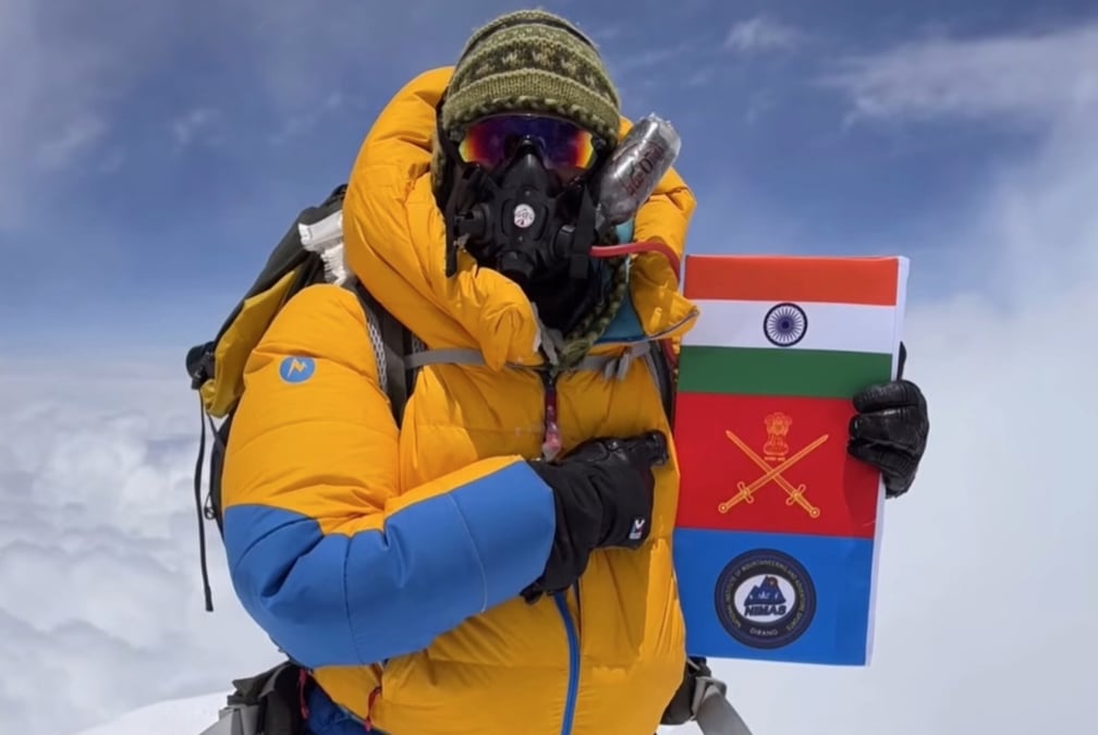 An Indian Army expedition climbed Kangchenjunga from the Nepal side in May. Photo: RANVEER SINGH JAMWAL / INSTAGRAM