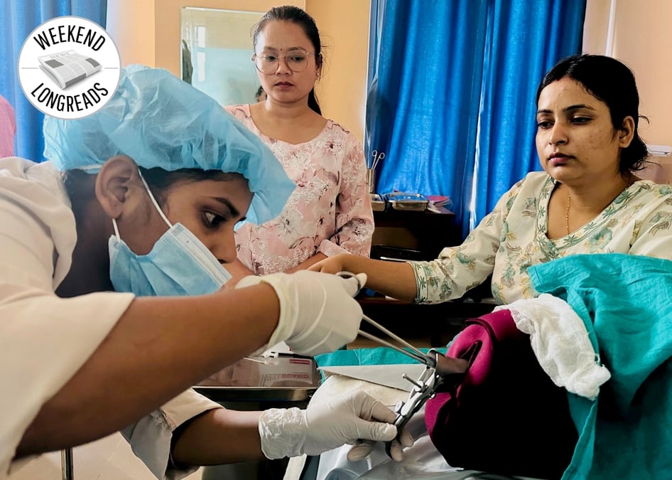 Nurses at the pilot training session in the new Simulation Lab - Centre of Excellence at Paropakar Maternity and Women's in Kathmandu. Photo: MALATI SHRESTHA / ONE HEART WORLDWIDE