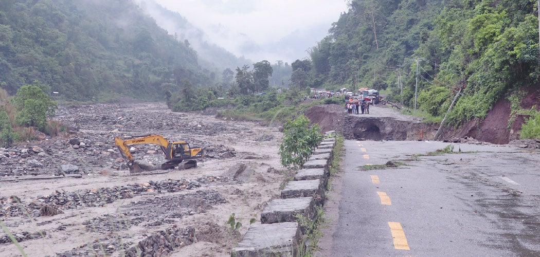 Rain blocks highways