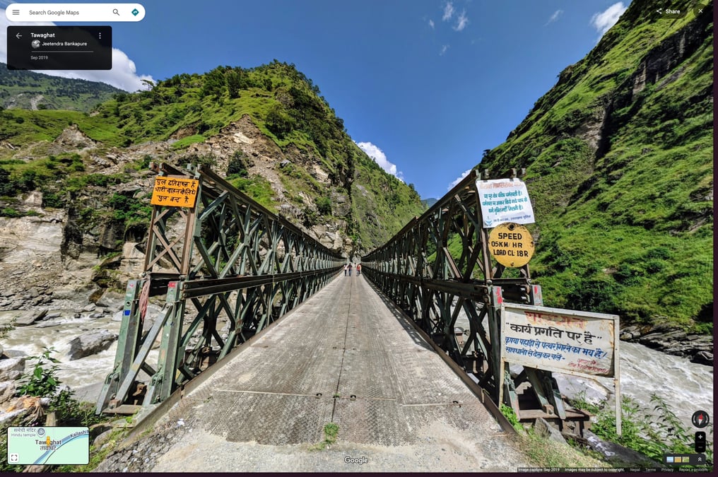 1. Tawaghat Bridge on the far-western border.