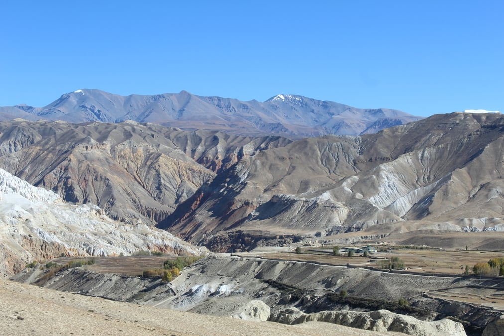 CLIMACTIC CHANGE: The terrain around Lo Manthang at 3,850m shows an arid landscape with receding snowlines in surrounding mountains. All photos: DIYA RIJAL