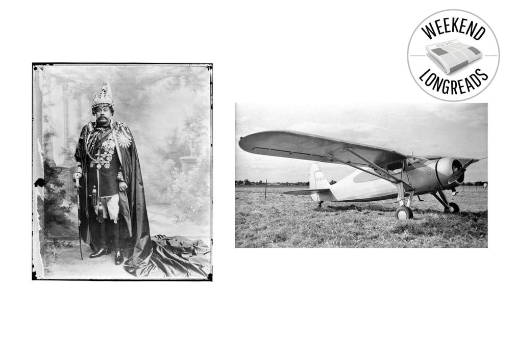 ANTI-AIRCRAFT: (left) Commanding General Juddha Shumsher Jung Bahadur Rana who sent objections to an American diplomat in New Delhi about overflights by American military aircraft. (right) A Fairchild 24, the type of aircraft that most likely overflew Nepal during WWII.