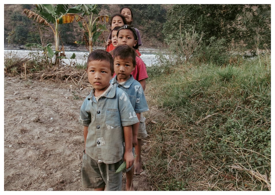 These are the children from my village, they were playing and I made them stand in a line and look at my camera. Birendra, 13. All photos: UNICEF NEPAL