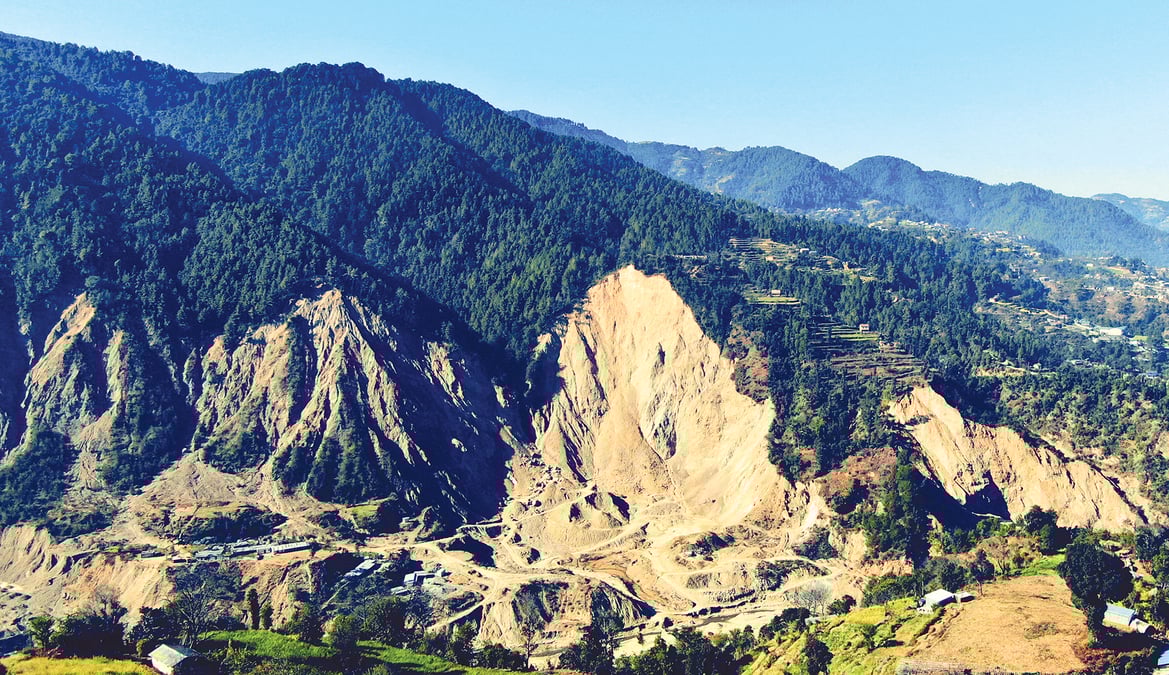 Godavari decimated by dozers. Photo: BIKRAM RAI