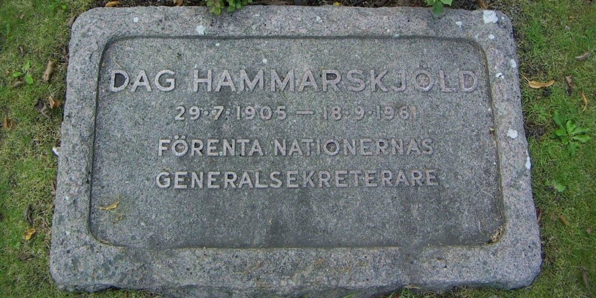 The Dag Hammarskjöld grave in Uppsala in Sweden. Photo: CONNY ODENGRUND