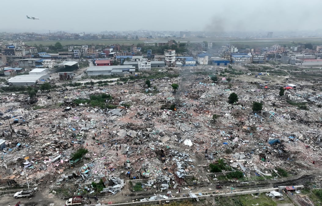 CARPET BOMBED: The settlement along the Bagmati Corridor that was demolished this month symbolises the challenge of replacing destruction with development. Photo: BIKASH DWARE