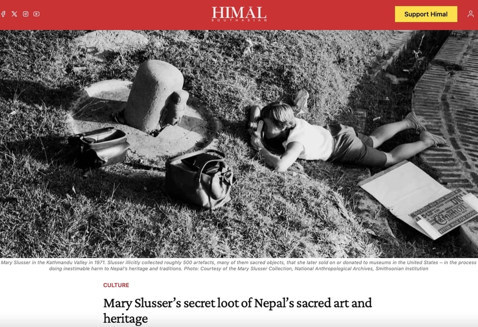 Himal Southasia's16 September investigative story on Mary Slusser.