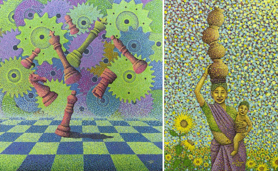 An artist's dotted universe