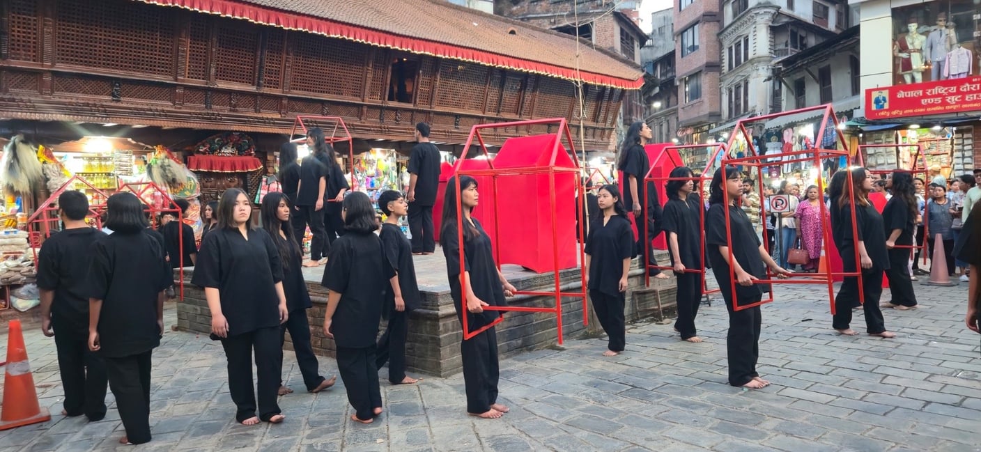 Lone artist's simultaneous shows in Kathmandu