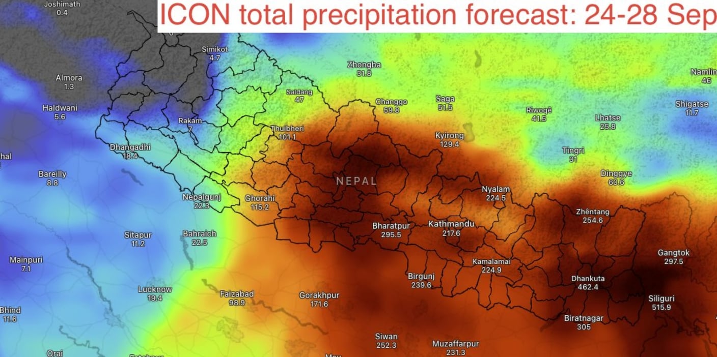 Nepal on high alert for heavy rain