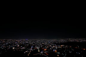 View of Kathmandu as seen on the evening of Laxmi Puja, the third day of Tihar, from Swayambhunath on Sunday.