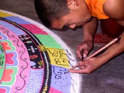 Mustang monks make mandala