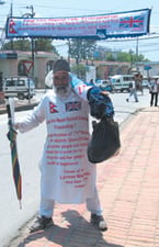 Kathmandu’s banner man