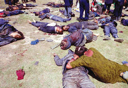 People in war