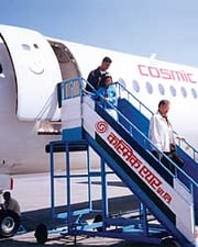 Cosmic takes off with first domestic jet flights