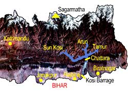 A high dam on the Kosi