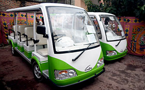 Electric buses wait for permits