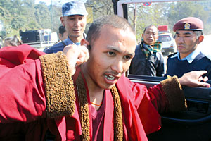 Monks in the middle