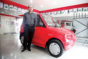 The little green car