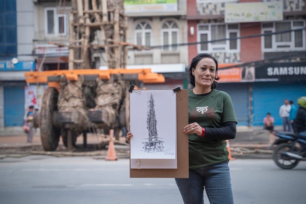 Sketching the chariot of the rain god