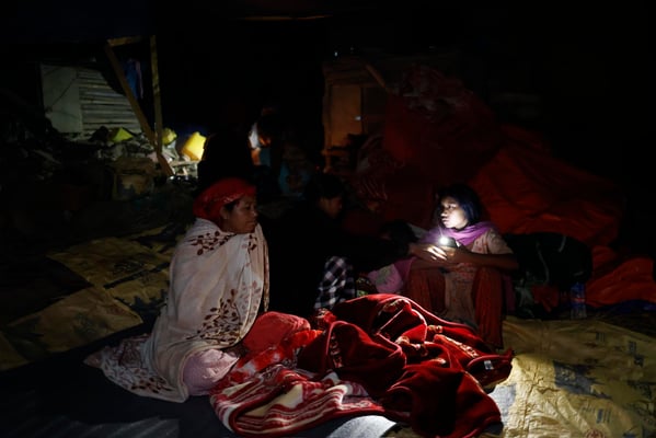 Grief-stricken survivors are cold and hungry