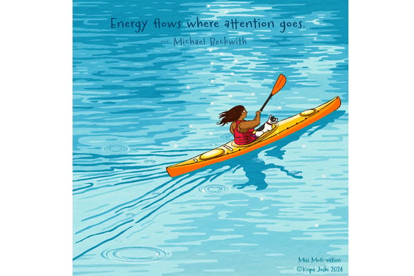 Energy flows where attention goes