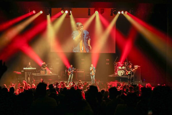 Nepathya performs at the Darwin Entertainment Centre. Photo: NIraj Aryal/Nepalaya