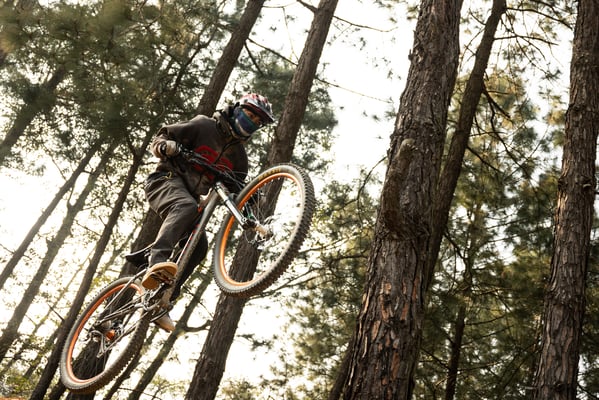Kunwar glides through the Bhanjyang Trail.