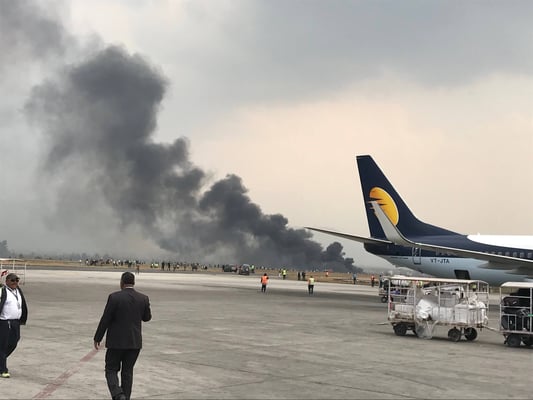 US-Bangla plane crashes at TIA