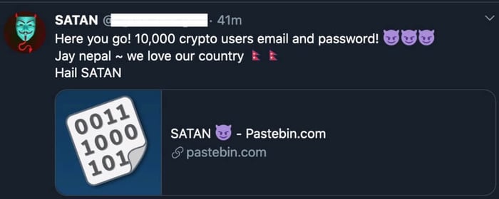 Thank you, Satan