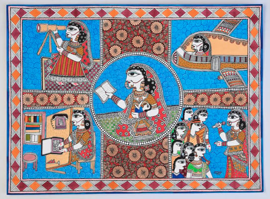 Modern Mithila art that bares injustice
