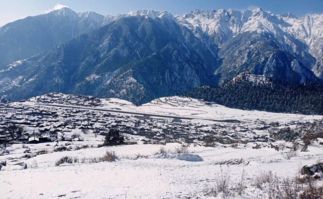 Heavy snowfall over Nepal Himalaya
