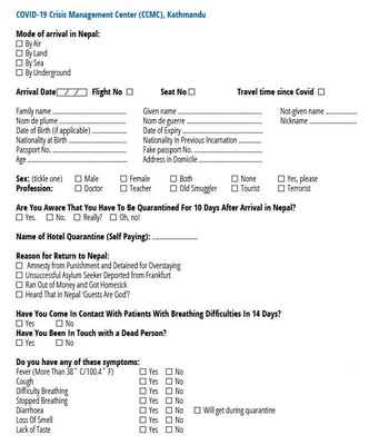 Filled your CCMC form?